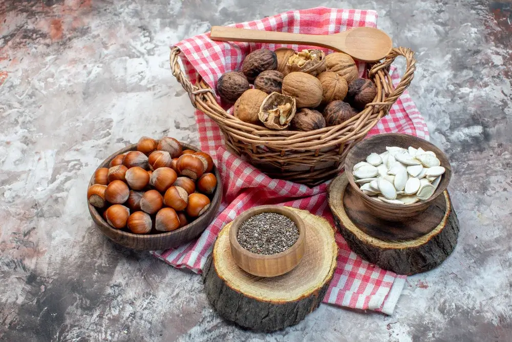 Hazelnuts and walnuts, hormone balancing foods