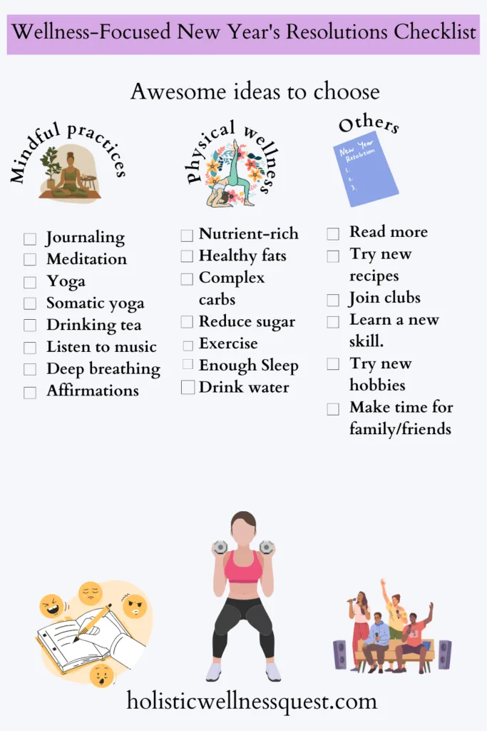 Wellness-focused New Year's resolutions 