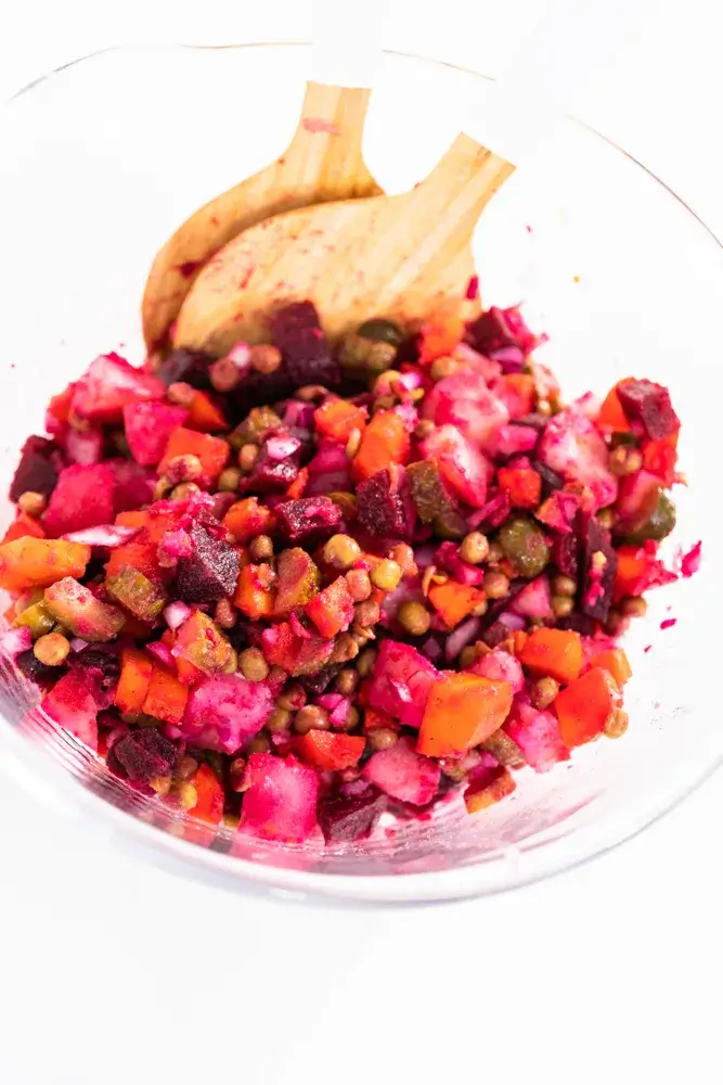 Lentil and beetroot salad