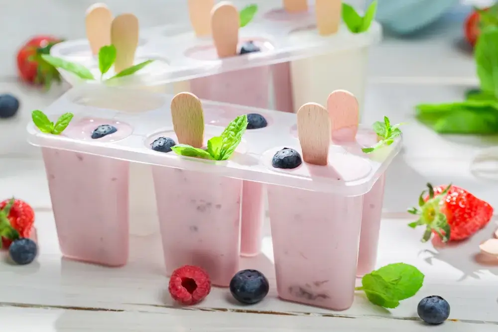 Coconut Milk Popsicles with Fruit