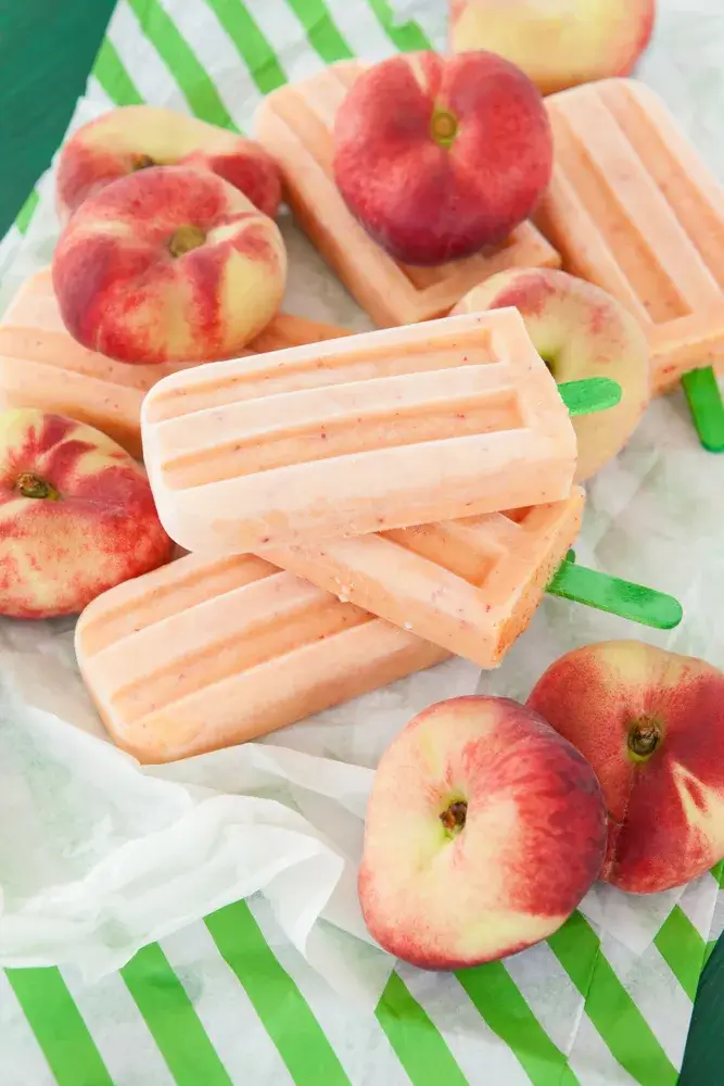 Peaches and Coconut Cream Popsicles