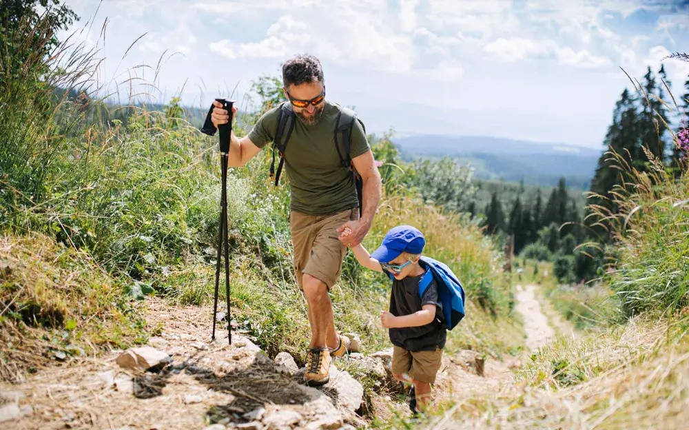 Father-son hiking trip, Father's Day gift ideas.
