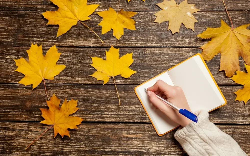 Fall journaling session