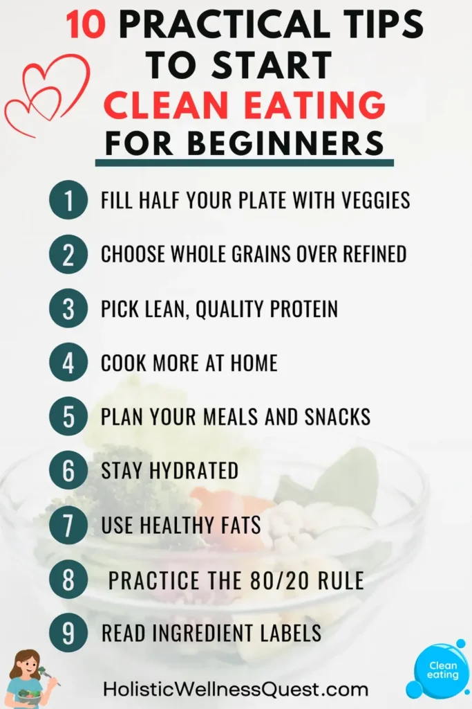 10 Practical Tips to Start clean eating for beginners