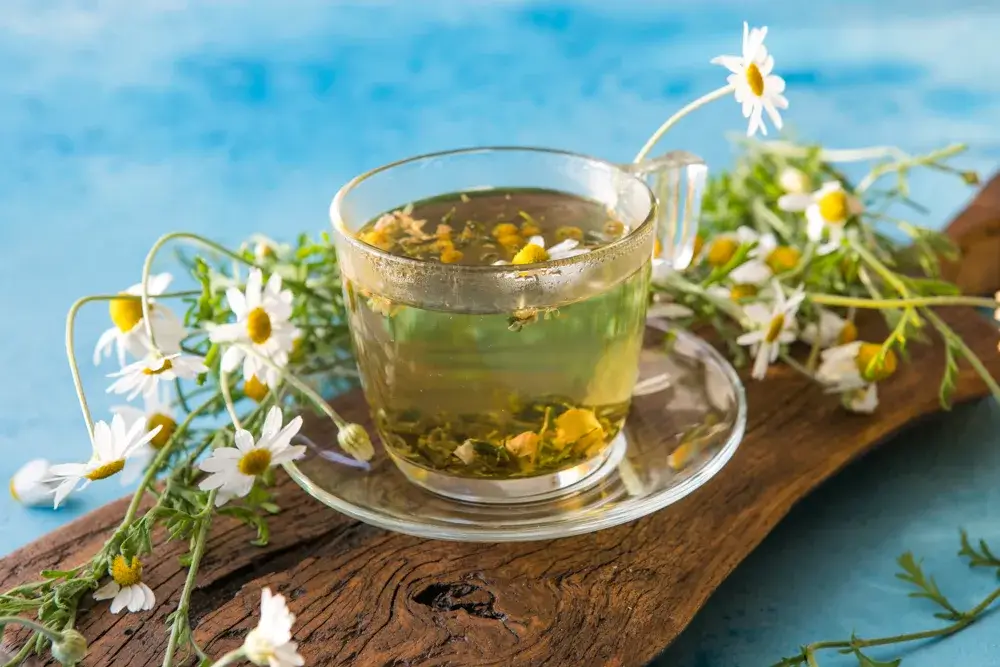 Herbal tea like chamomile for hydration