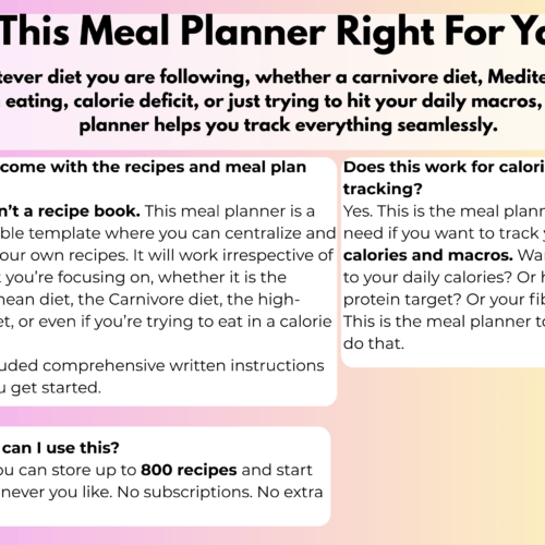 Meal planner spreadsheet- Is this meal planner right for you?