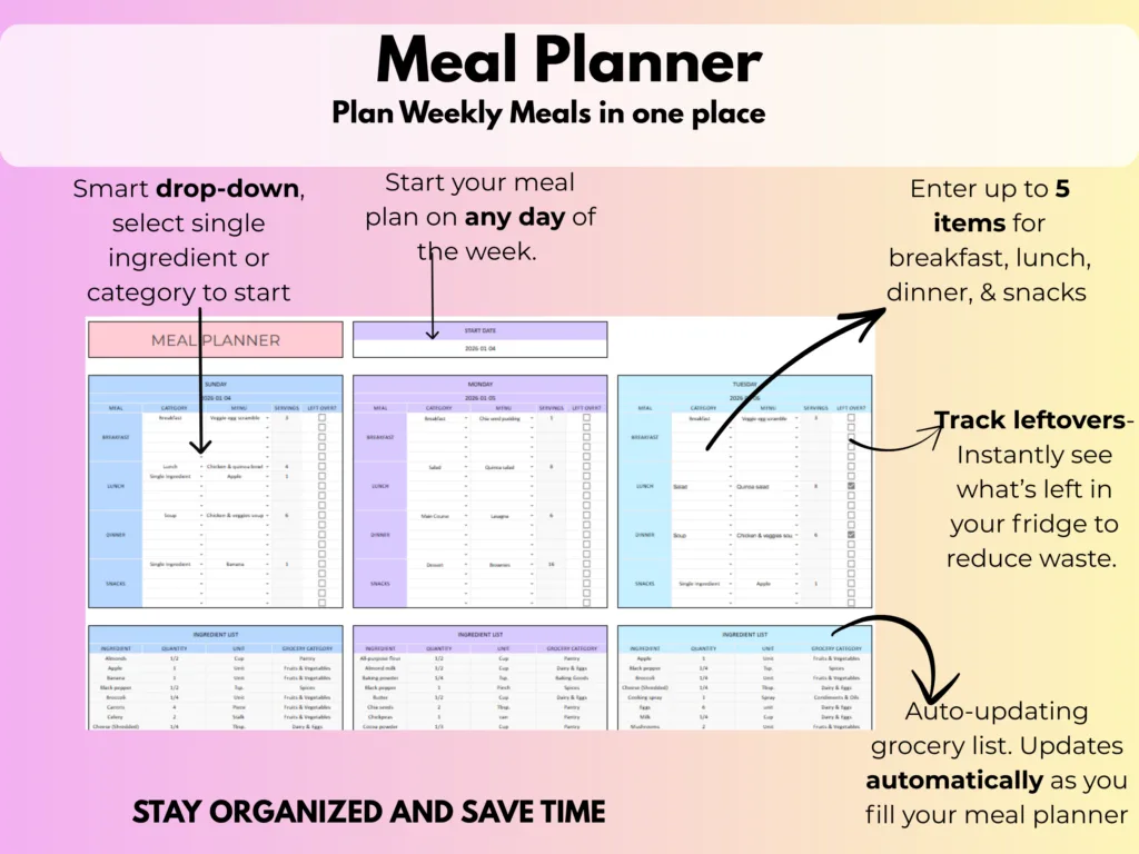 Meal Planner Tab