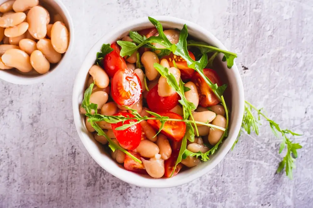 White bean salad with cherry tomatoes
